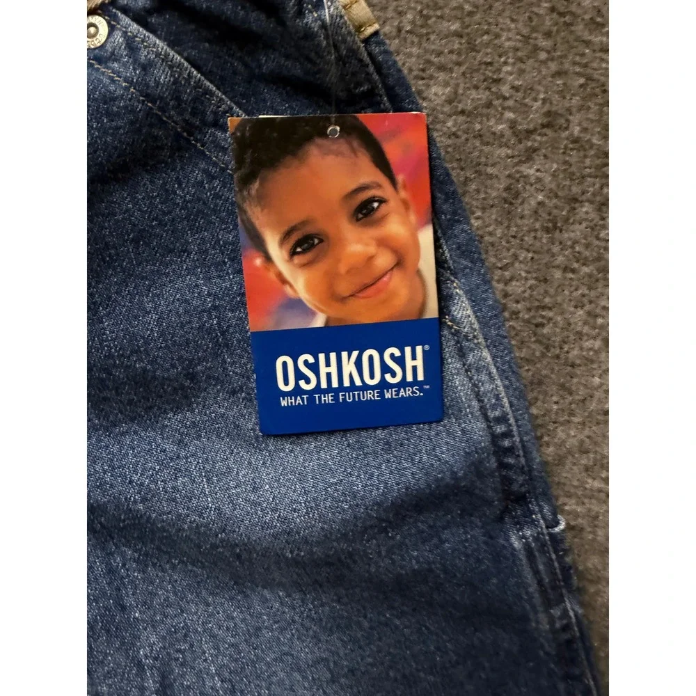 VTG OshKosh Bgosh Boys 4T Carpenter Denim Shorts Blue Pigment Dye NWT 335-9105